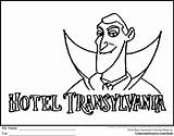 Coloring Pages Dracula Transylvania Hotel Count Kids Hotels Sandler Voiced Adam Animated Famous Movie sketch template