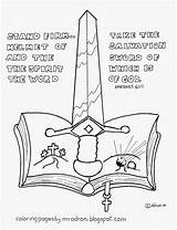 Sword Salvation Scripture Coloringpagesbymradron Ephesians Testament Doodles Scriptures sketch template