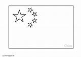 Flag China Chinese Coloring Flags Template Printable Colouring Colour Pages Kids Sheet Print Kidspot Au Colours Paper Vector Stack Each sketch template