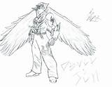 Tekken Coloring Coloriage Jin Devil Template sketch template