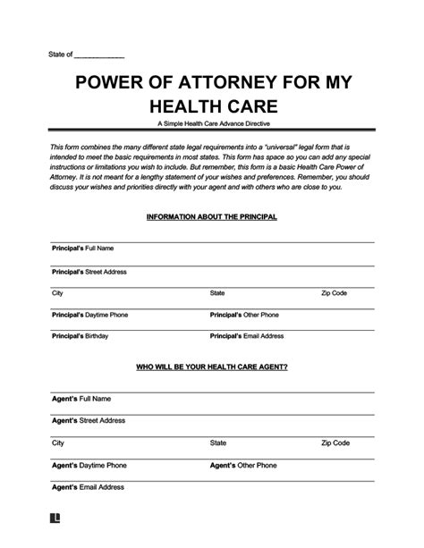 printable medical power  attorney template printable templates