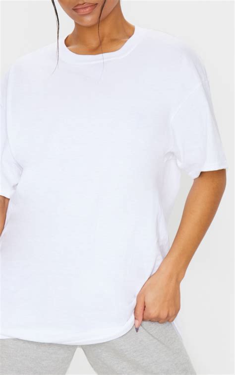 ultimate white oversized t shirt prettylittlething usa