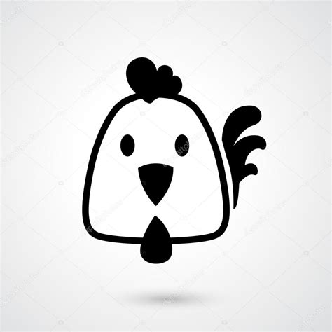 chicken icon vector stock vector  jehsomwang