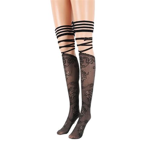 sexy fashion ladies womens lace top stay up thigh high stockings
