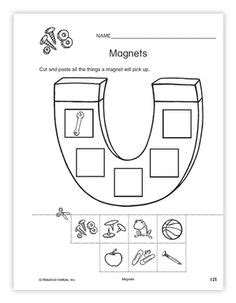magnet worksheets  kindergarten worksheetocom