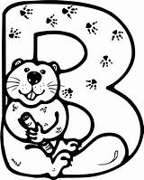 Beaver Letter Coloring Pages Colouring Printable Clipart Dam Beavers Biber Drawing Color Angry Animal Ausmalen Getdrawings Outline Zum Kleurplaten Bever sketch template