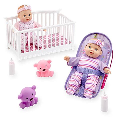 mini twins   deluxe baby doll set gift girl toysbottles toys playpin
