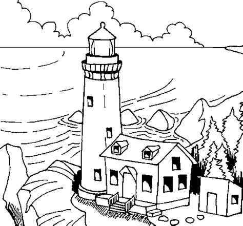 colouring pages lighthouse