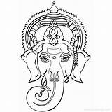 Ganesha Template Ganpati Xcolorings sketch template