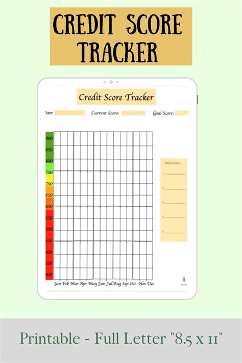 credit score tracker printable credit repair debt tracker monthly