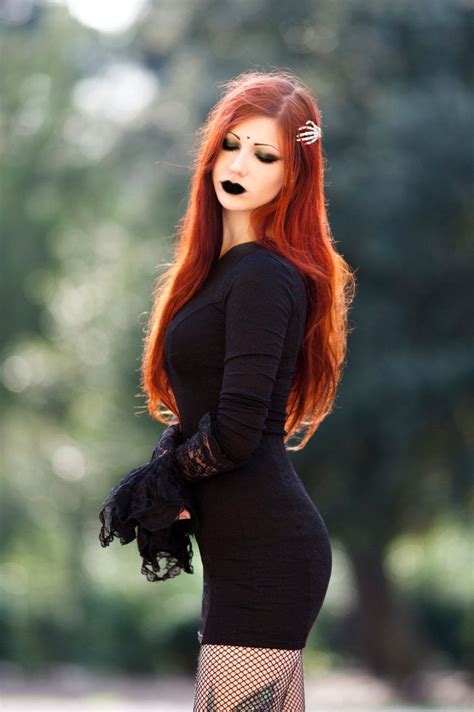 Redhead Dark Lady Hot Goth Girls Gothic Fashion Fashion