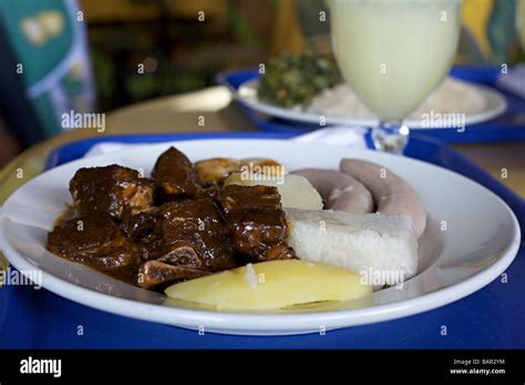 traditional caribbean food served at bajan restaurant in barbados