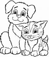 Coloring Pages Kitten sketch template