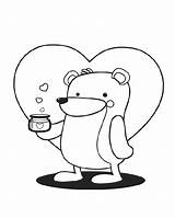 Coloring Pages Valentine Bear Heart Sheknows Print Kids sketch template