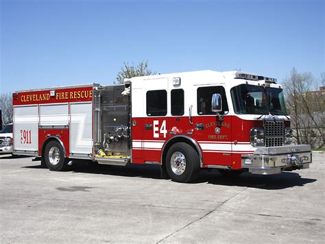 fire engines  crimson spartan fire truck cleveland fire rescue