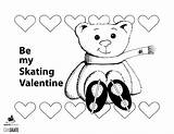 Canskate Colouring Skating sketch template
