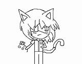 Neko Boy Coloring Coloringcrew Pages sketch template