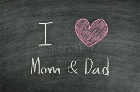 love mom dad stock image image  sweet message