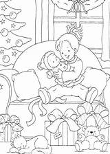 Christmas Coloring Pages Printable Kid Her Choose Board Kids Cat sketch template