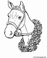 Coloring Head Horse Pages Printable Color Print sketch template