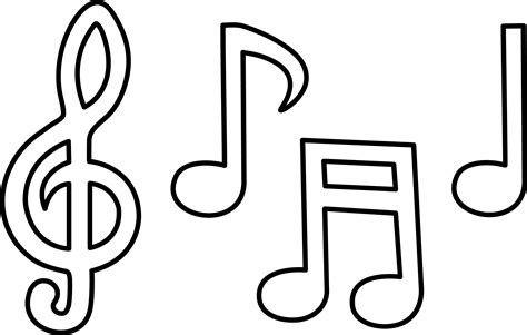 notas musicales dibujos notas musicales  imprimir notas musicales