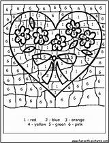 Coloring Pages Color Valentine Valentines Numbers Printable sketch template