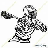 Lacrosse Coloring Clipart Pages Clip Player Stick Color Closeup Printable Vector Panda Clipground Getcolorings Pa Close sketch template