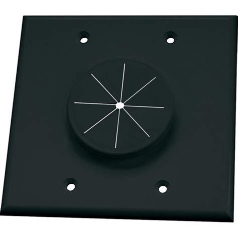double gang wireport cable pass  wall plate  grommet black walmartcom