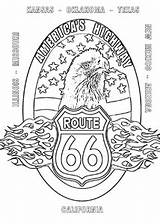 Coloring Route 66 Book sketch template