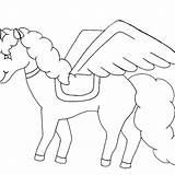 Unicorn Einhorn Pegasus sketch template