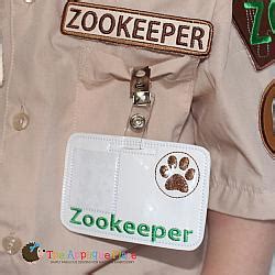 pretend play ith zookeeper badge id tag