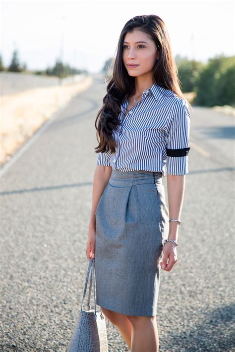 8 different styles of top wear to pair with pencil skirts