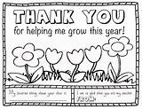 Teacher Coloring Thank Appreciation Pages Helping Grow Year sketch template