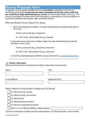 fillable  assessment ucmerced survey proposal submission form fax