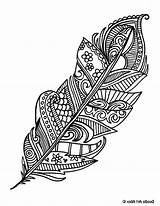 Feather Coloring Pages Feathers sketch template
