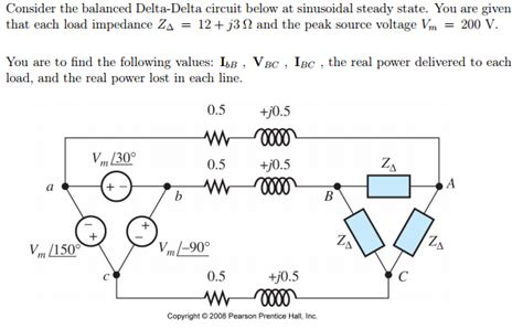 solved   balanced delta delta circuit   cheggcom