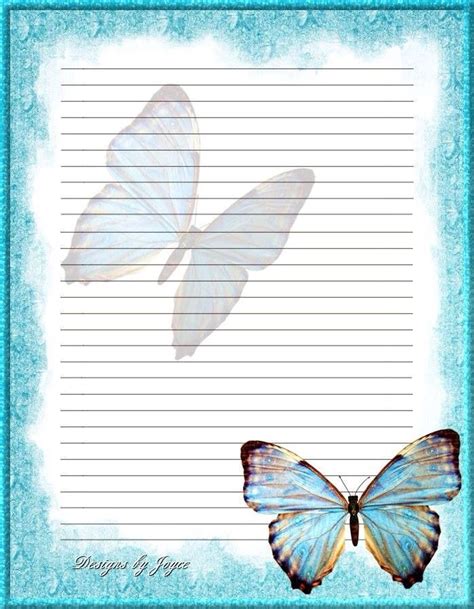 pin  sophia lane  butterfly templates writing paper printable