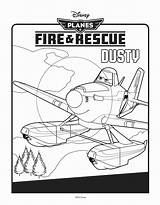 Rescue Fire Planes Coloring Pages Dusty Movie Print Color Getcolorings sketch template