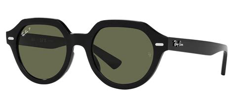 ray ban rb gina sunglasses black polarised green classic