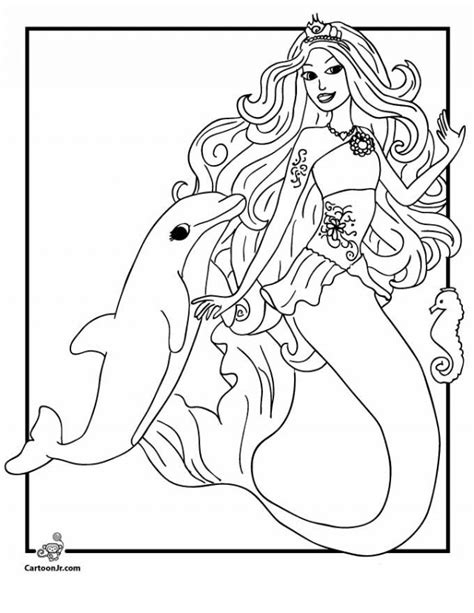 dolphin  mermaid coloring pages  getcoloringscom  printable