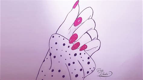 drawing     draw beautiful hand  nail polish step