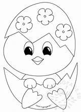 Easter Chick Coloring Pages Egg Chicken Baby Chicks Cute Templates Drawing Drawings Printable Color Kids Puppy Template Sheets Hatching Eggs sketch template