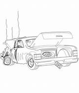 Car Crash Sketch Coloring Paintingvalley sketch template