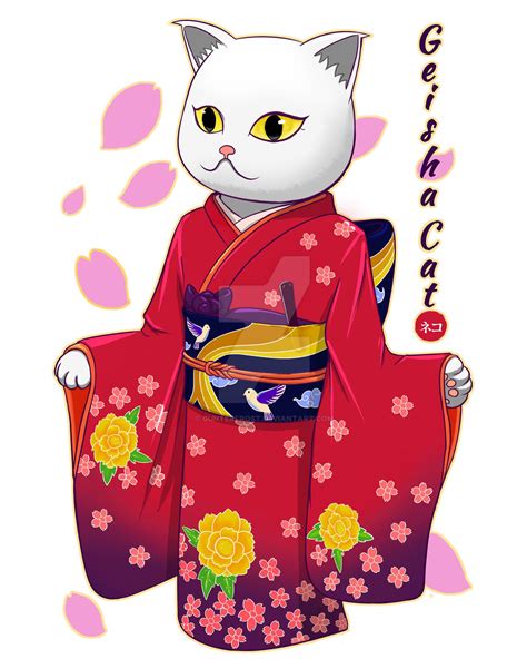 geisha cat by gunterfrost on deviantart