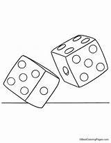 Dice Template Coloring Pages sketch template