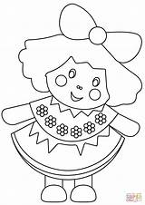Coloring Doll Pages Printable sketch template