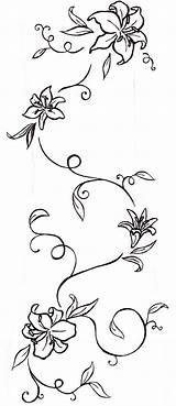 Vine Tattoo Flower Lily Tatt Tattoos Flowers Arm Vines Simple Designs Butterfly Deviantart Rose Kids Th05 sketch template
