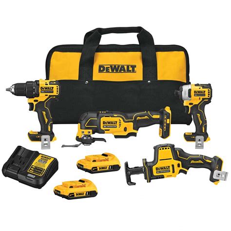 dewalt dckd  max atomic lithium ion cordless brushless  tool combo kit