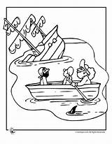 Ship Float Sinking Sunken Pirate sketch template