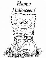 Halloween Coloring Pages Printable Spongebob Sponge Bob Getcolorings Getdrawings sketch template